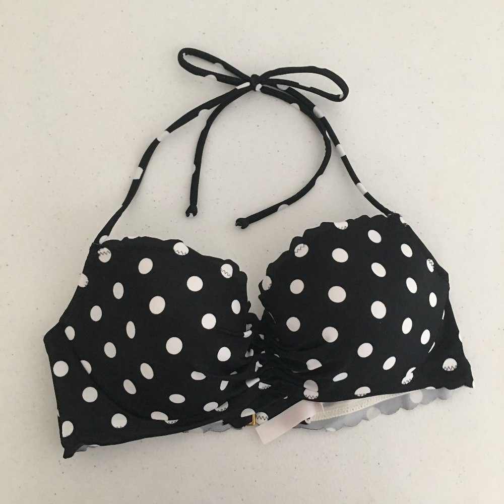 Victoria's Secret Swim Top Bikini Bra Black 32 C